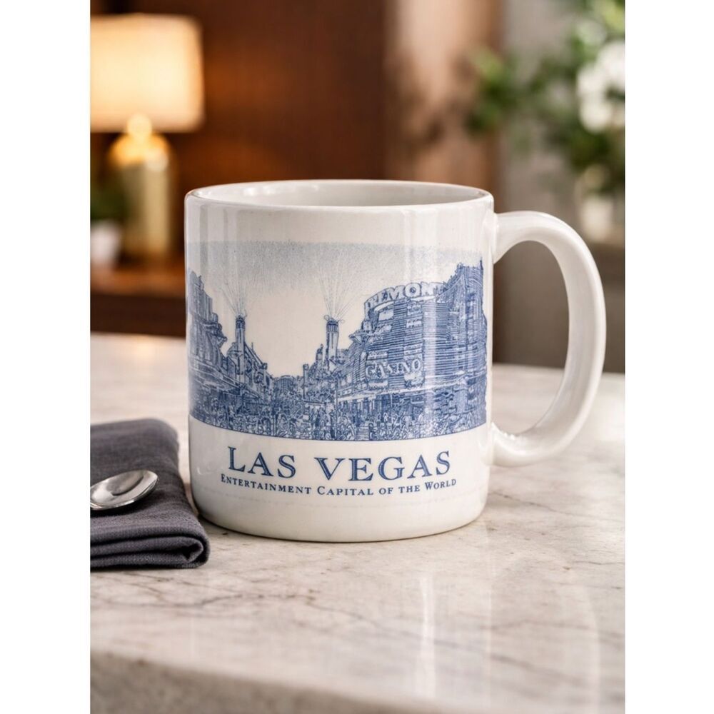 VINTAGE 2008 Starbucks Architect Series LAS VEGAS Coffee Tea Cup Mug - 18oz